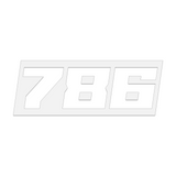 THE (786) FOUNDATION PREMIUM STICKER - WHITE