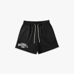 (802) Varsity Baseball 6" Pro-Mesh Short in Black/White - Represent Baseball
