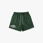 (802) Varsity Baseball 6" Pro-Mesh Short in Green/White - Represent Baseball