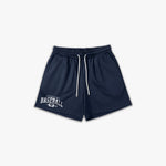 (802) Varsity Baseball 6" Pro-Mesh Short in Navy/White - Represent Baseball