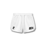 THE (804) LOGO 5" TRAINING SHORT - WHITE/BLACK