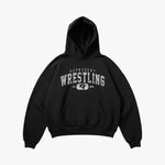 (805) Vintage Varsity Wrestling Elite Hoodie in Black/Faded White - Represent Wrestling