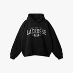 848 Vintage Varsity Lacrosse Elite Box Hoodie Black Vintage White