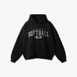 848 Vintage Varsity Softball Elite Box Hoodie Black Vintage White
