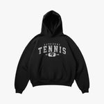 (848) Vintage Varsity Tennis Elite Hoodie in Black/Faded White - Represent Tennis
