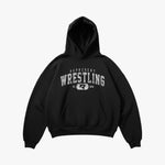 (850) Vintage Varsity Wrestling Elite Hoodie in Black/Faded White - Represent Wrestling