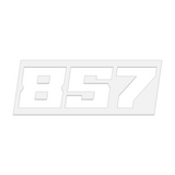 THE (857) FOUNDATION PREMIUM STICKER - WHITE