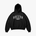 (867) Vintage Varsity Soccer Elite Hoodie in Black/Faded White - Represent Soccer