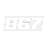 THE (867) FOUNDATION PREMIUM STICKER - WHITE