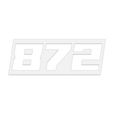 THE (872) FOUNDATION PREMIUM STICKER - WHITE