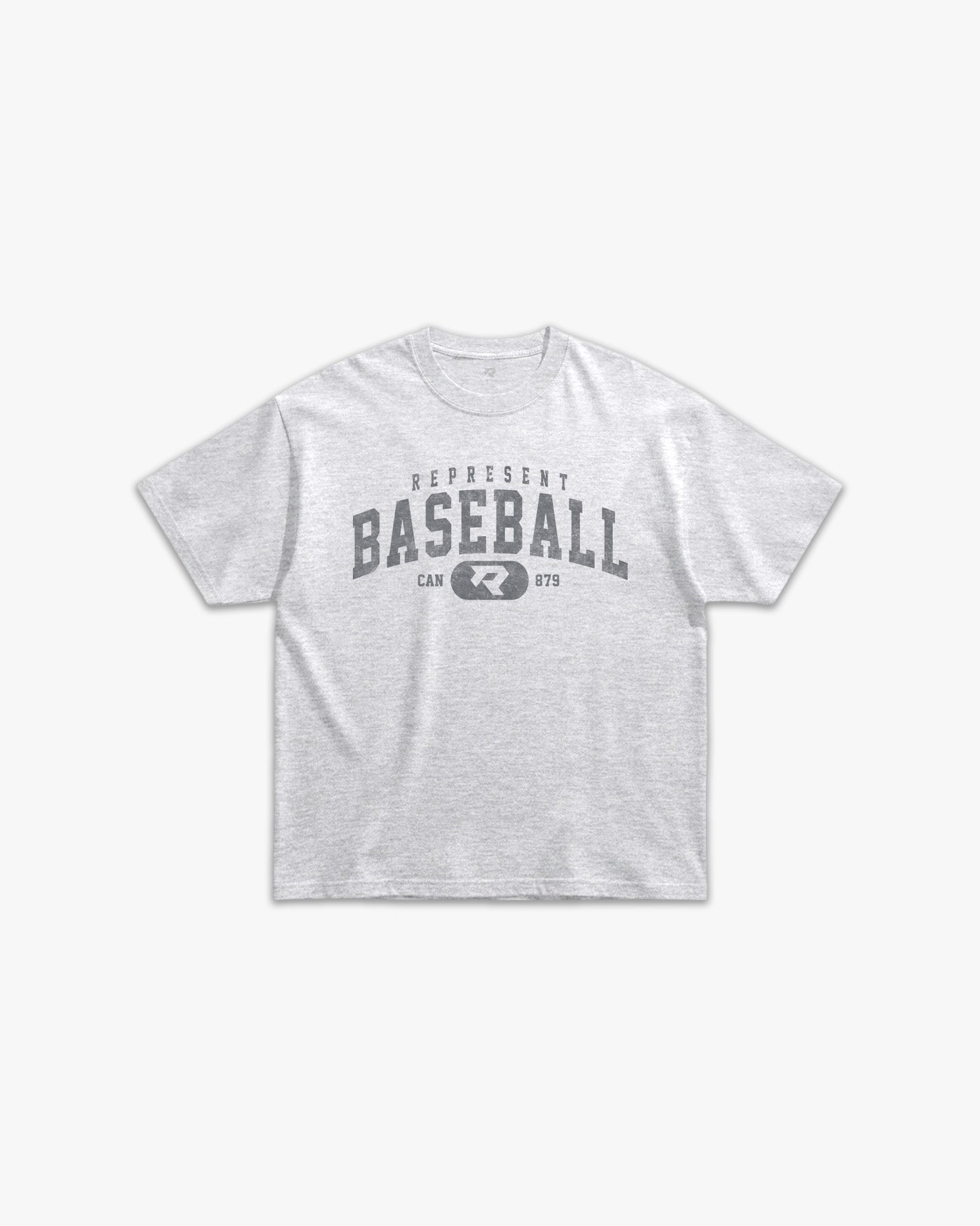 (879) Vintage Varsity Baseball Elite Tee in Ash/Faded Storm - Represent Baseball