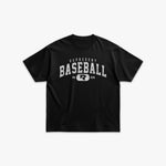 (939) Vintage Varsity Baseball Elite Tee in Black/Faded White - Represent Baseball