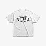 (940) Vintage Varsity Football Elite Tee in White/Faded Black - Represent Football