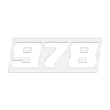 THE (978) FOUNDATION PREMIUM STICKER - WHITE