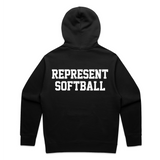 THE (754) VARSITY SOFTBALL ELITE HOODIE - BLACK/WHITE