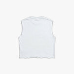 Varsity Raw Gym Cutoff Back in White/Vintage Black - Represent The Code